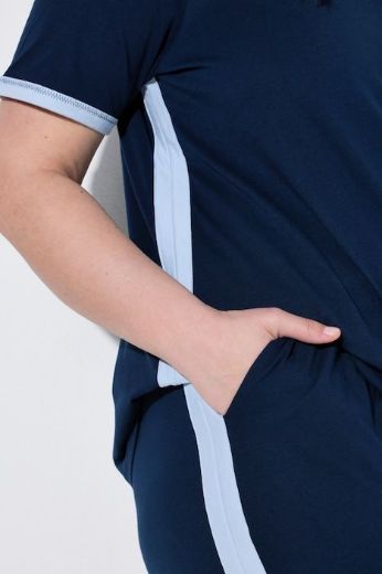 Plus size veliki brojevi Pidžama dvodijelna kratkih rukava za punije