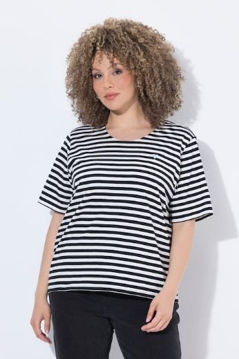 Plus size veliki brojevi Majica kratkih rukava na pruge za punije