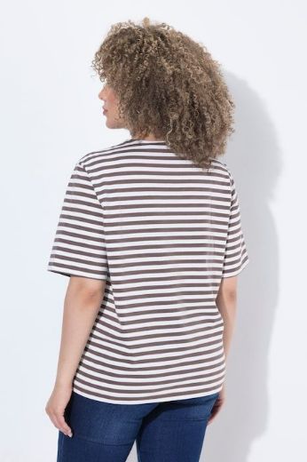 Plus size veliki brojevi Majica kratkih rukava na pruge za punije