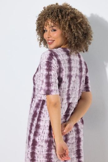 Plus size veliki brojevi Haljina kratkih rukava A kroja za punije