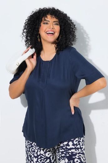 Plus size veliki brojevi Bluza kratkih rukava s okruglim izrezom za punije