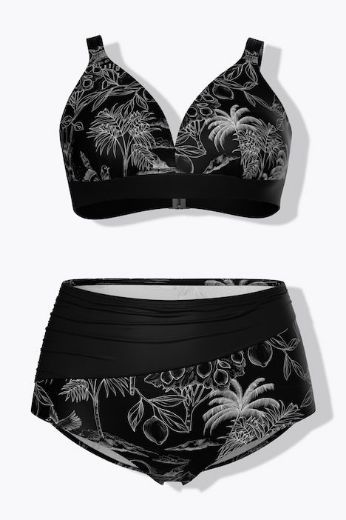 Plus size veliki brojevi Kupaći kostim dvodijelni bikini za punije