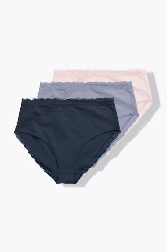 Plus size veliki brojevi Gaćice midi 3 komada za punije