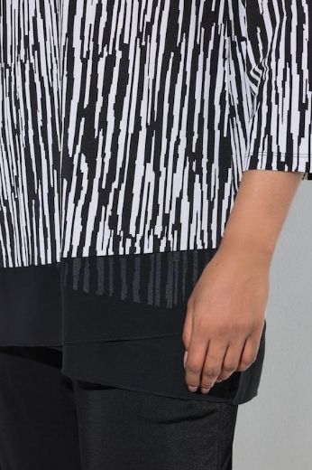 Plus size veliki brojevi Majica 3/4 rukava V ovratnika za punije