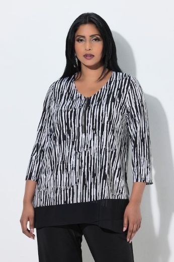 Plus size veliki brojevi Majica 3/4 rukava V ovratnika za punije