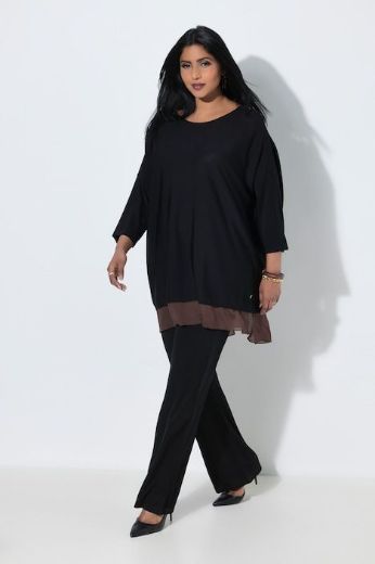 Plus size veliki brojevi Pulover 3/4 rukava dužeg kroja za punije