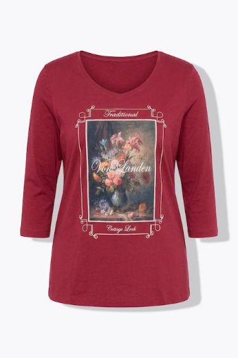 Plus size veliki brojevi Majica 3/4 rukava V ovratnika za punije