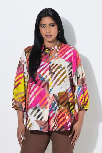 Plus size veliki brojevi Bluza 3/4 rukava A kroja za punije
