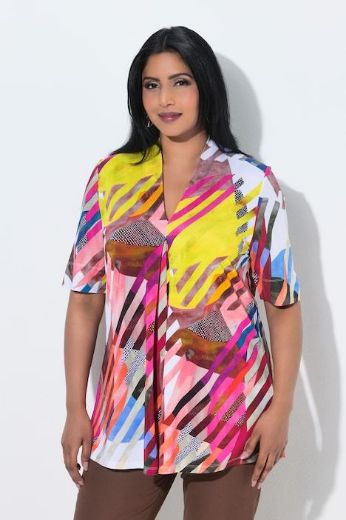Plus size veliki brojevi Bluza kratkih rukava A kroja za punije