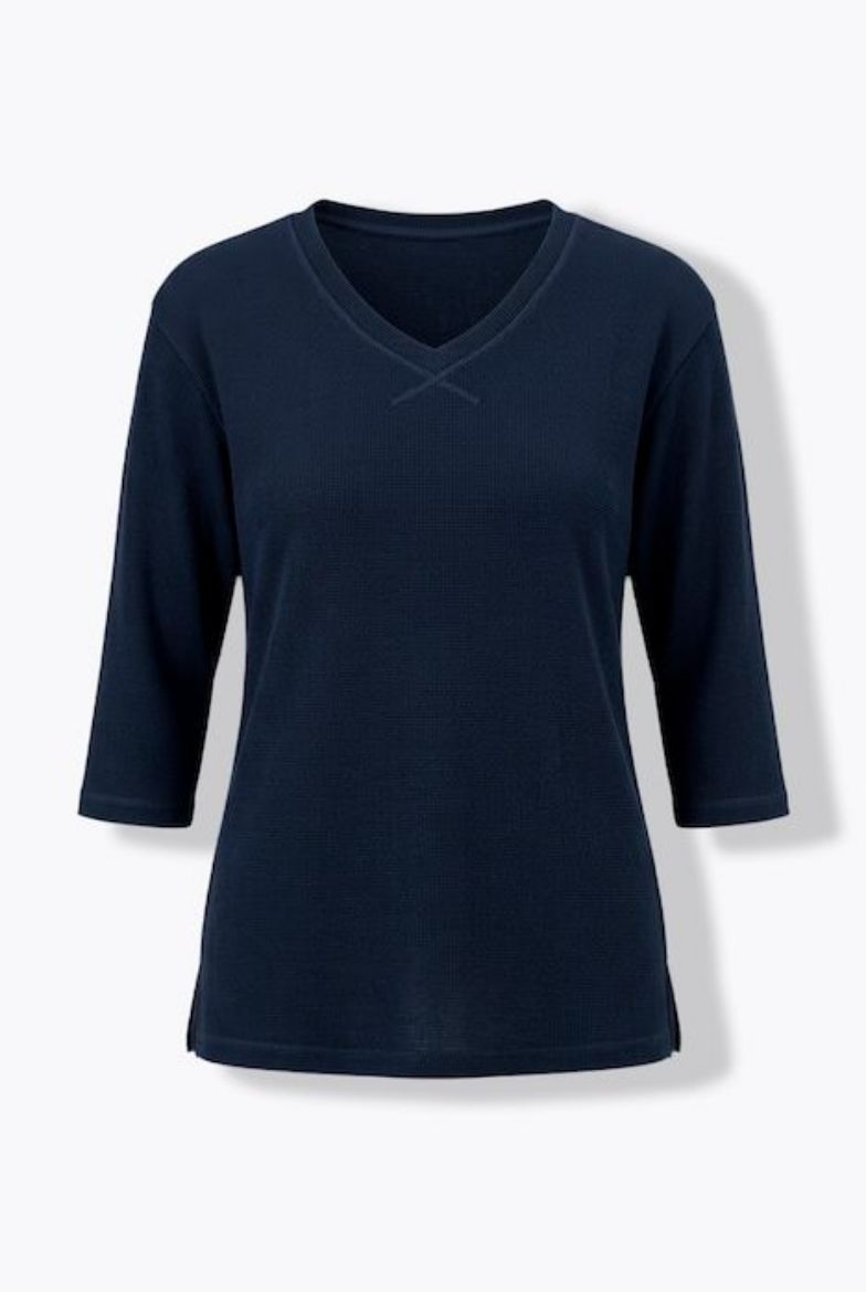 Plus size veliki brojevi Majica 3/4 rukava V ovratnika za punije