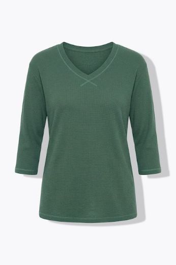 Plus size veliki brojevi Majica 3/4 rukava V ovratnika za punije