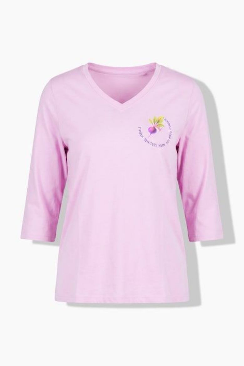 Plus size veliki brojevi Majica 3/4 rukava V ovratnika za punije