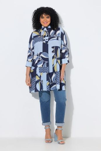 Plus size veliki brojevi Tunika 3/4 rukava dužeg kroja za punije