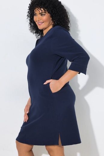 Plus size veliki brojevi Haljina 3/4 rukava kraćeg kroja za punije