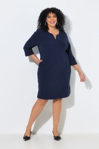 Plus size veliki brojevi Haljina 3/4 rukava kraćeg kroja za punije