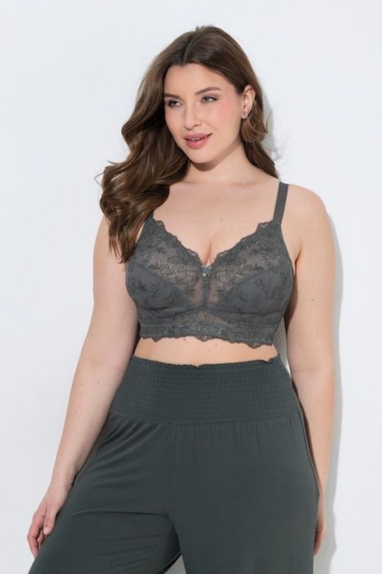 Plus size veliki brojevi Grudnjak bez žice s dodatkom ukrasne čipke za punije
