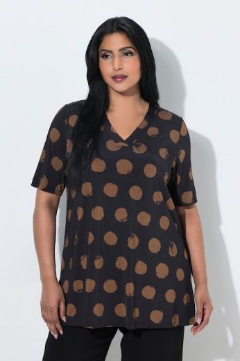 Plus size veliki brojevi Majica kratkih rukava V ovratnika za punije