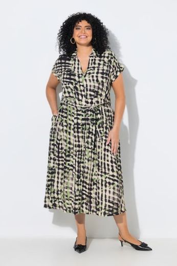 Plus size veliki brojevi Haljina maxi kratkih rukava za punije