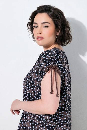 Plus size veliki brojevi Haljina midi kratkih rukava za punije