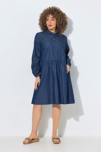 Plus size veliki brojevi Haljina midi dugih rukava za punije