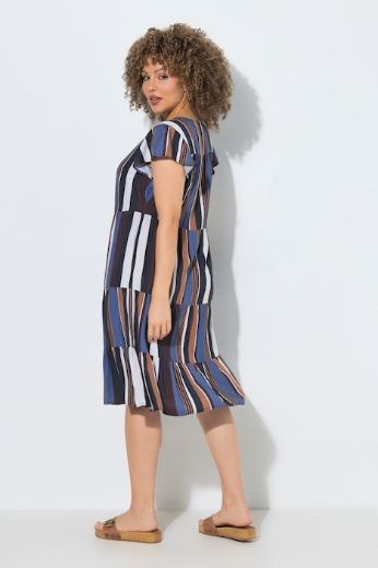 Plus size veliki brojevi Haljina midi kratkih rukava za punije