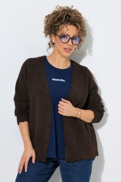Veliki brojevi Kardigan na kopčanje moda za punije