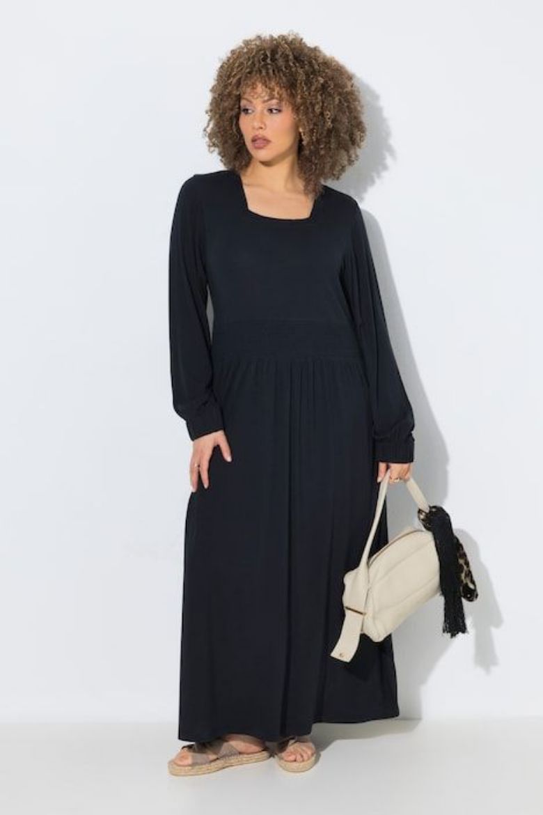 Plus size veliki brojevi Haljina maxi dugih rukava za punije