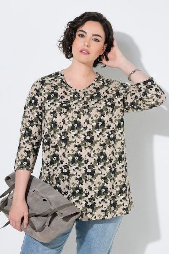 Plus size veliki brojevi Majica 3/4 rukava A kroja za punije