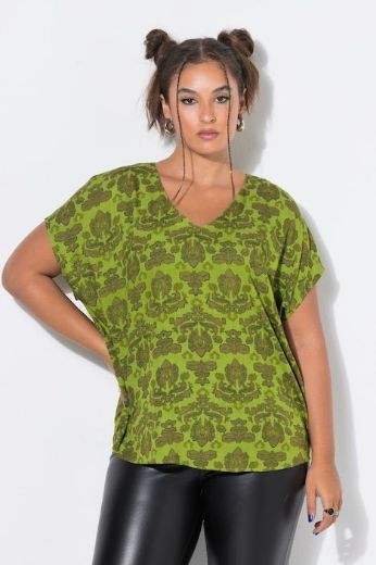 Plus size veliki brojevi Bluza kratkih rukava V ovratnika za punije