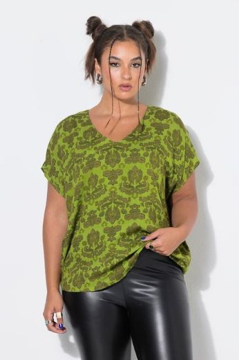 Plus size veliki brojevi Bluza kratkih rukava V ovratnika za punije
