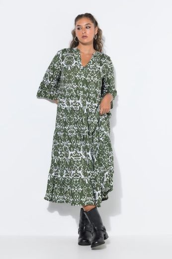 Plus size veliki brojevi Haljina maxi 3/4 rukava za punije