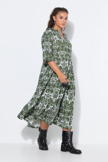 Plus size veliki brojevi Haljina maxi 3/4 rukava za punije