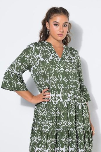 Plus size veliki brojevi Haljina maxi 3/4 rukava za punije