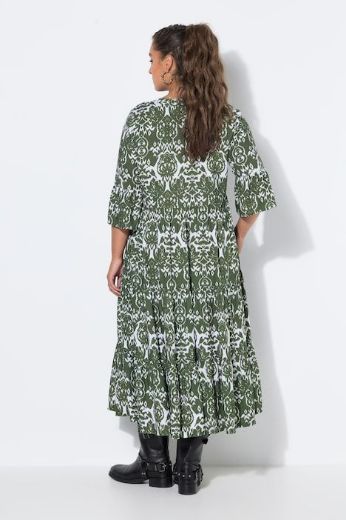 Plus size veliki brojevi Haljina maxi 3/4 rukava za punije