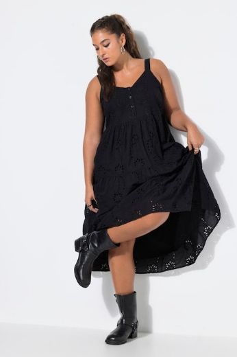 Plus size veliki brojevi Haljina midi bez rukava A kroja za punije