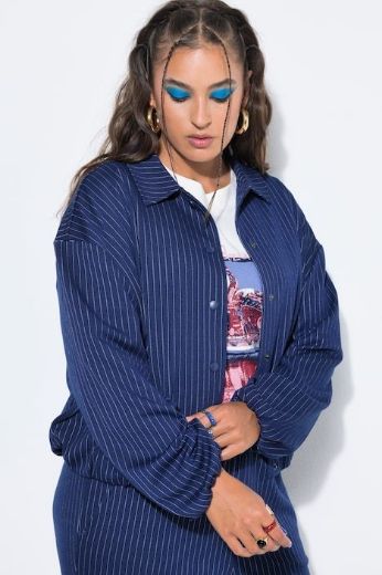 Plus size veliki brojevi Bluza dugih rukava širek kroja s kragnom za punije