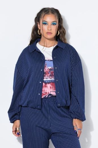 Plus size veliki brojevi Bluza dugih rukava širek kroja s kragnom za punije