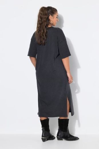 Plus size veliki brojevi Haljina midi kratkih rukava A kroja za punije