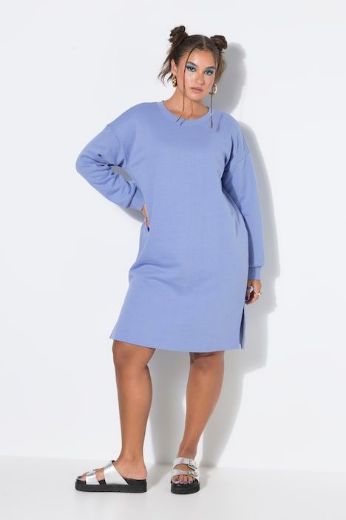 Plus size veliki brojevi Haljina dugih rukava šireg kroja za punije