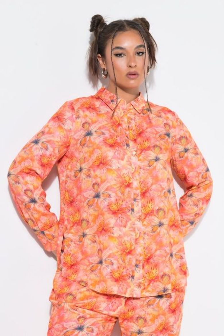 Plus size veliki brojevi Košulja dugih rukava ravnog kroja za punije