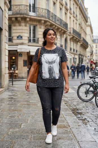 Plus size veliki brojevi Majica kratkih rukava za punije