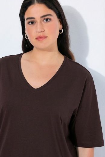 Plus size veliki brojevi Majica V izrez Basic za punije