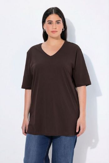 Plus size veliki brojevi Majica V izrez Basic za punije