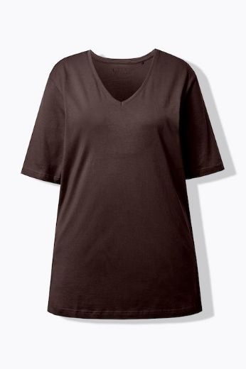 Plus size veliki brojevi Majica V izrez Basic za punije