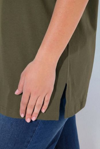 Plus size veliki brojevi Majica V izrez Basic za punije