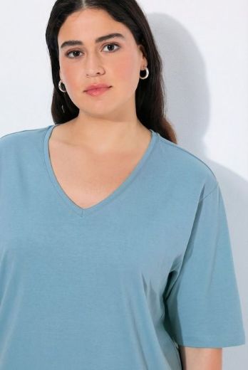 Plus size veliki brojevi Majica V izrez Basic za punije