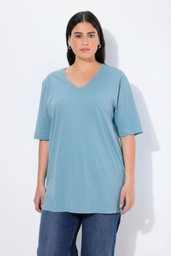 Plus size veliki brojevi Majica V izrez Basic za punije