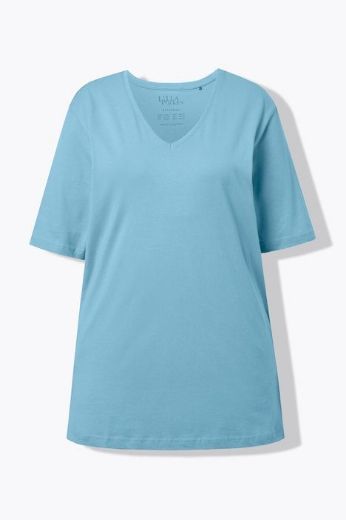 Plus size veliki brojevi Majica V izrez Basic za punije