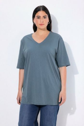Plus size veliki brojevi Majica V izrez Basic za punije