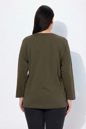 Plus size veliki brojevi Majica Basic dugi rukavi za punije